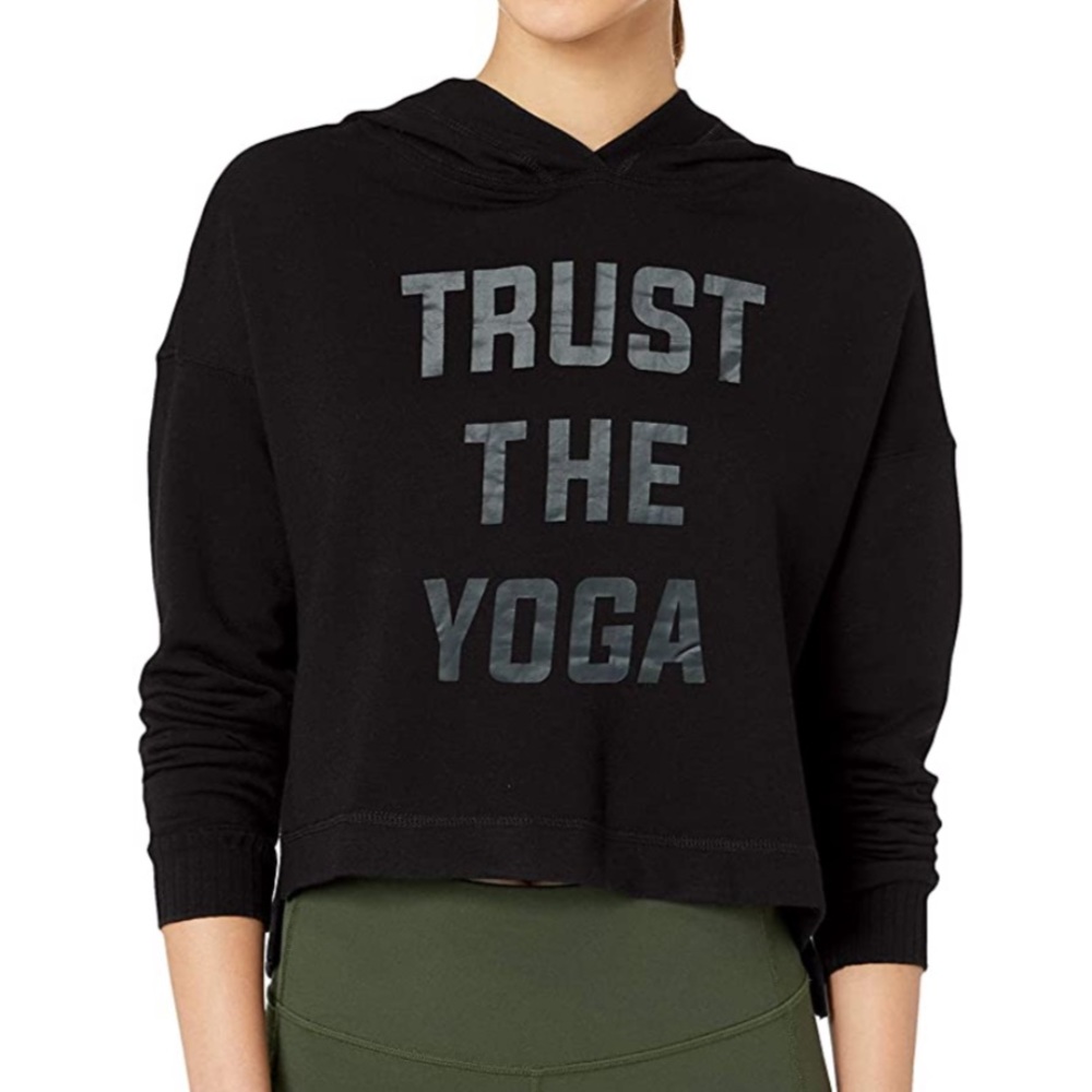 new Alo Yoga Trust the Yoga crop hoodie